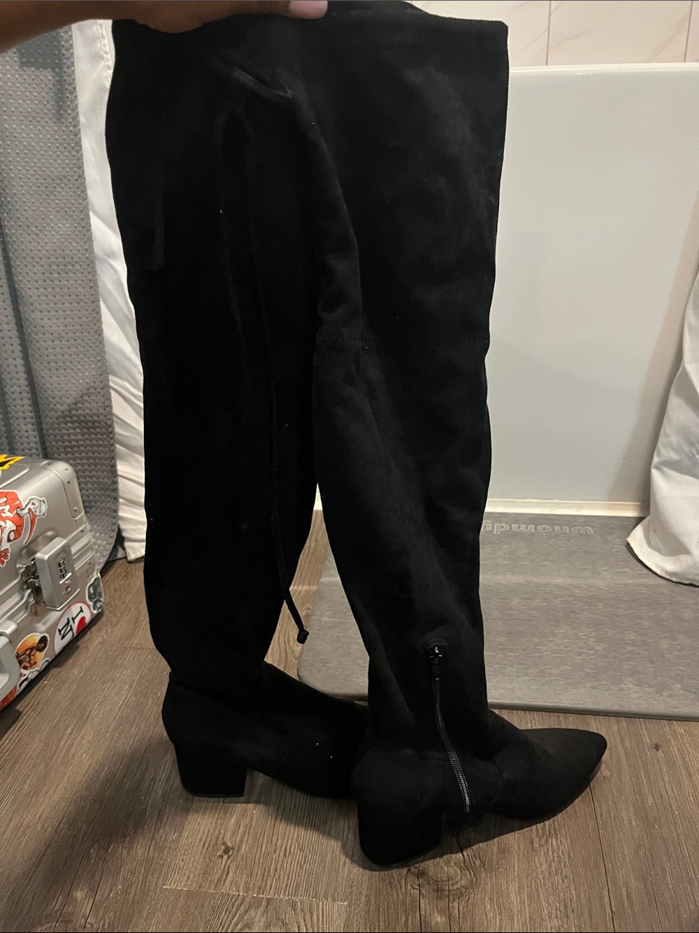 a new day Black Over-the-Knee Suede Boots
